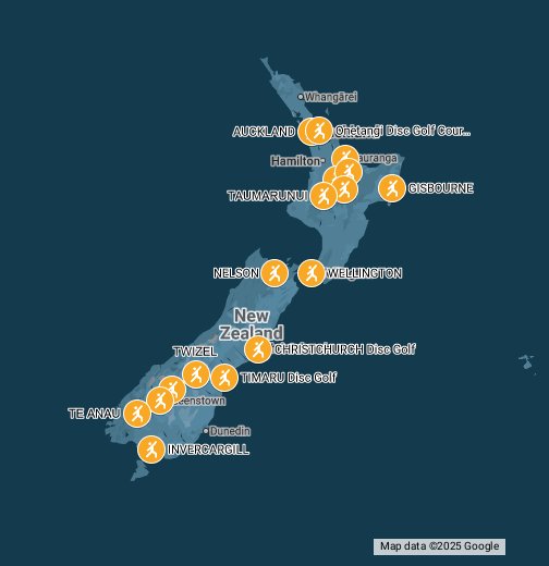 New Zealand Disc Golf Courses by discgolf.co.nz Google My Maps